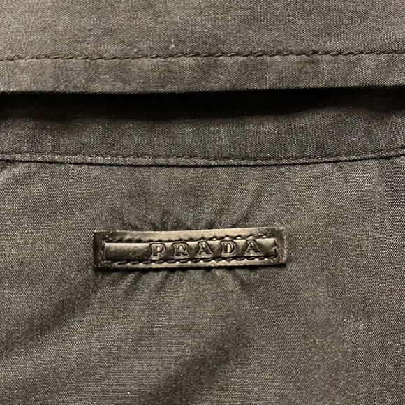 Prada Black Button Down Shirt with Zippered Breast Pocket - Picture 3 of 16